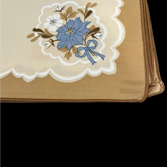 Vintage Sunweave Linen Corp. Set of 4 Victorian Blue Flower Cloth Napkins NWOT - Picture 9 of 12